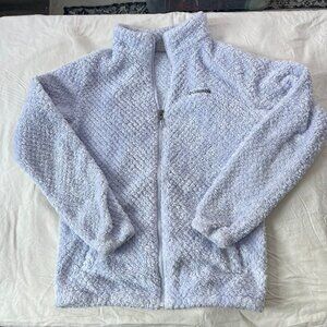 Columbia Fire Side Sherpa Full Zip Jacket Light Purple/Gray Youth L (14/16)